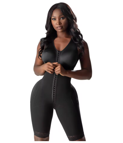 Open Bust Body Shaper – Front Hook & Zipper