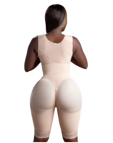 Open Bust Body Shaper – Front Hook & Zipper