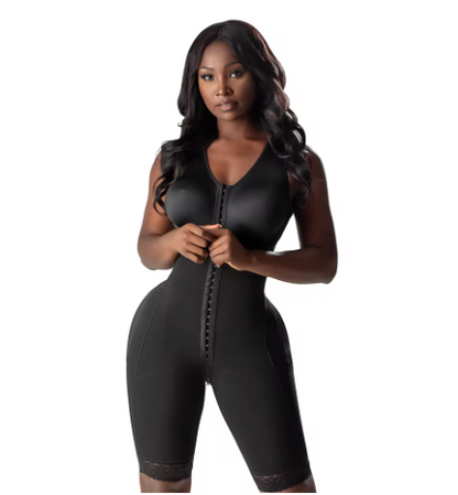 Open Bust Body Shaper – Front Hook & Zipper